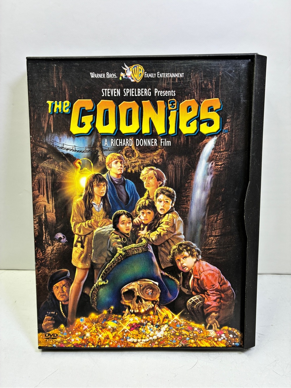 Warner Bros. Black DVD Back Cover with Yellow Accents